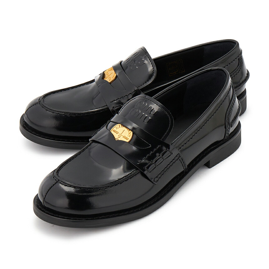 楽天市場】【クーポン＆4H限定P3倍】MIU MIU ミュウミュウ ローファー