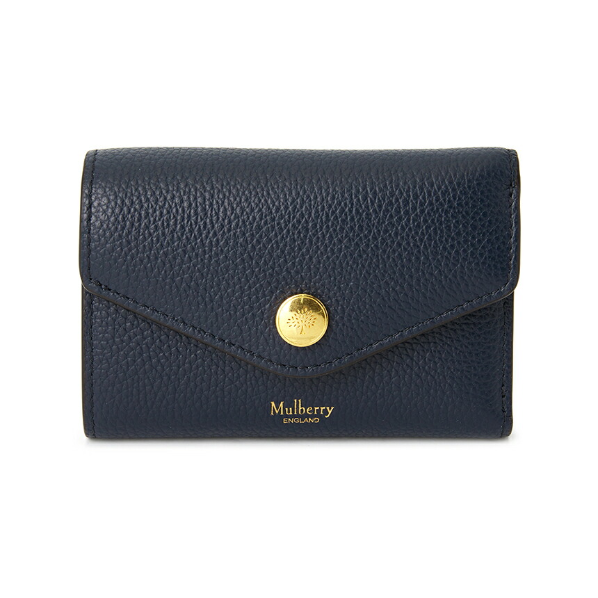 極美品✨マルベリー 三つ折り財布 アイリス トリフォード 金具 本革 ブラック ハッピーカラーと便利なストラップが嬉しい、マルベリーの三