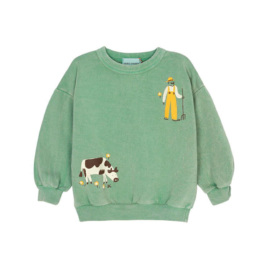 【3%オフクーポン別れ別れ中】 BOBO CHOSES ボボショース もの言う花 長袖プルオーバー B126AC043