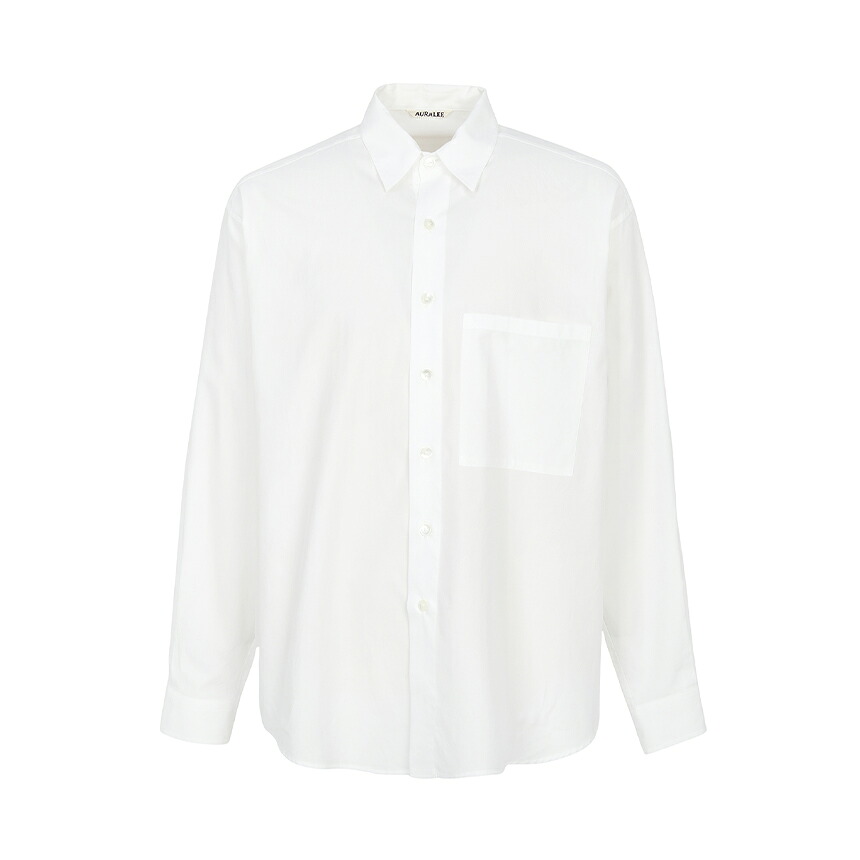 【3%オフクーポン配布中】 AURALEE オーラリー メンズ シャツ A25AS02TN WHITE｜LUXBOY店 35,880円
