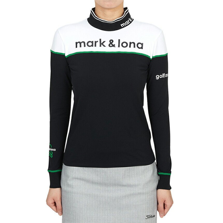 【3%オフクーポン離れ離れ中】 MARK \u0026 LONA マークアンドロナ レディース 長袖プルオーバー MLW 5C 金03 BLACK