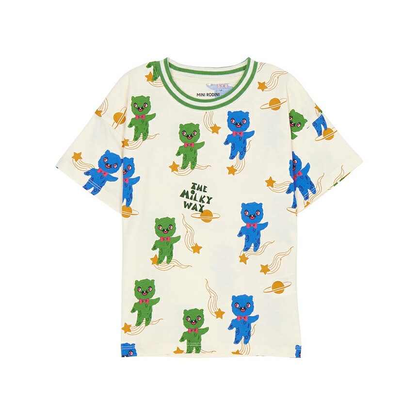 【3%オフクーポン別れ別れ中】 MINI RODINI ミニロディーニ もの言う花 半袖ティーシャツ 2622013011 キッズ・ベビー・マタニティ-トップス