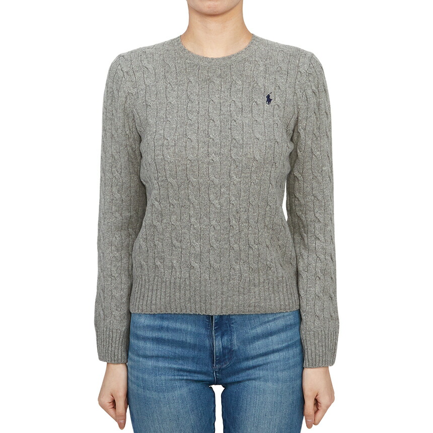 【3%オフクーポン別れ別れ中】 RALPH LAUREN KIDS ポロ ラルフローレンキッズ もの言う花 編み物 313877375007 GREY