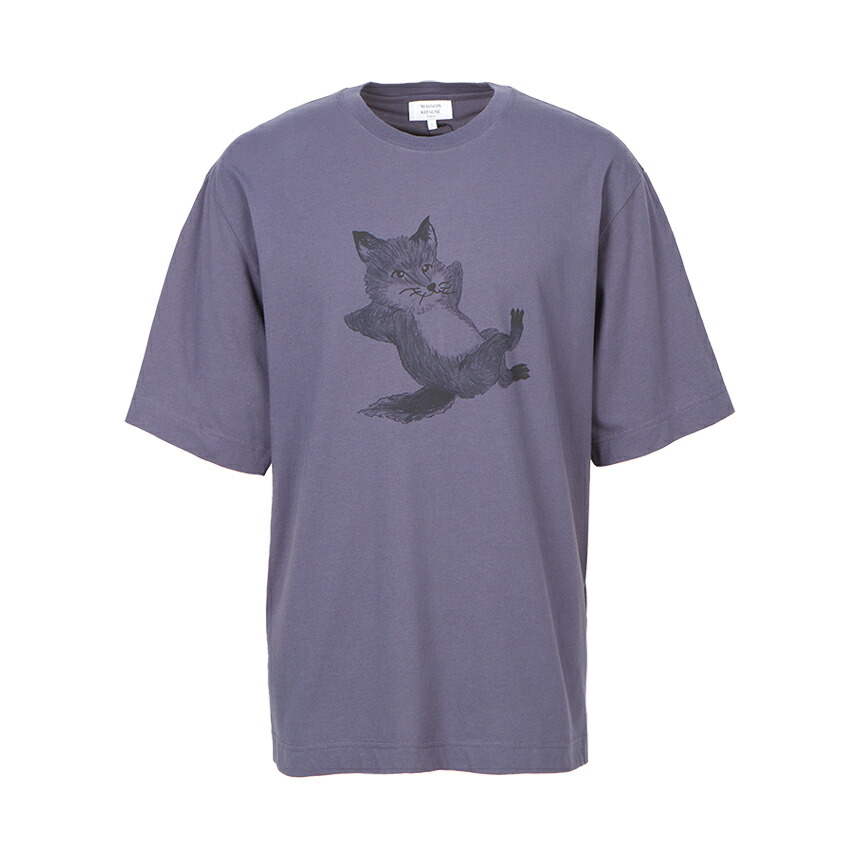 【3%オフクーポン散り散り中】 MAISON KITSUNE 住み家 稲荷 メンズ 半袖ティーシャツ OM00108KJ0008 0120