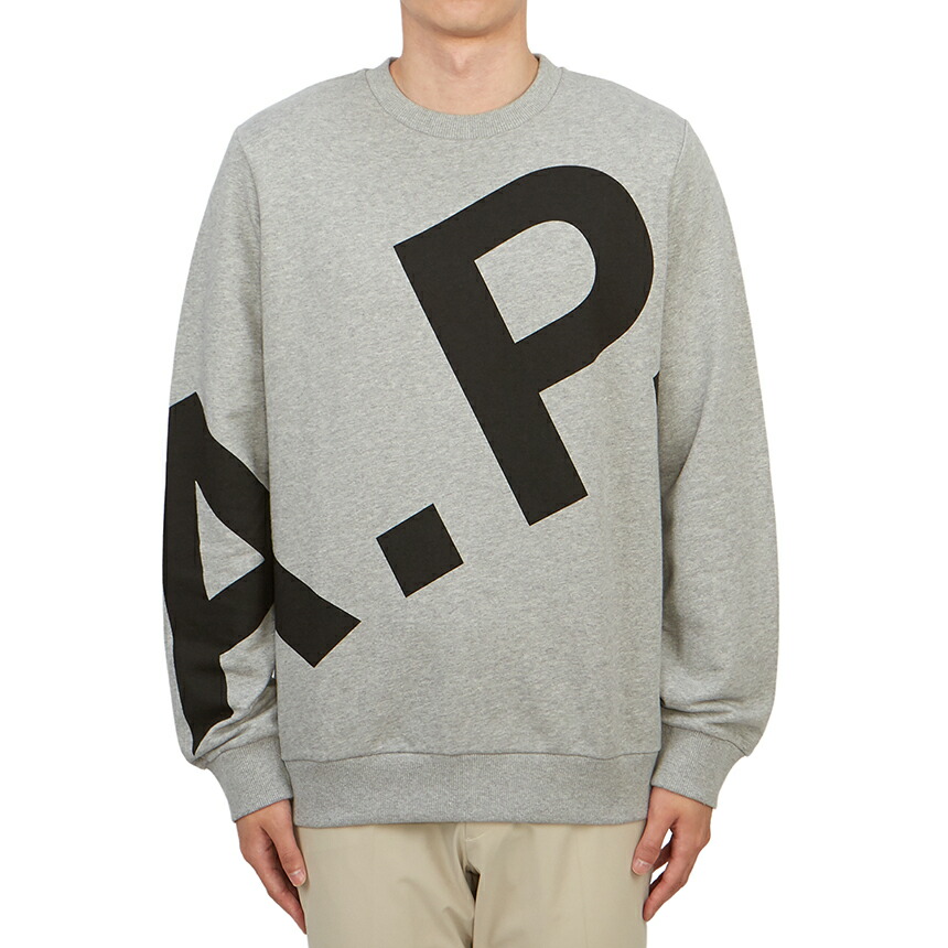 【3%オフクーポン散り散り中】 APC アーペーセー メンズ 長袖ティーシャツ COFBQ M27817 PLB GRIS CLAIR CHINE