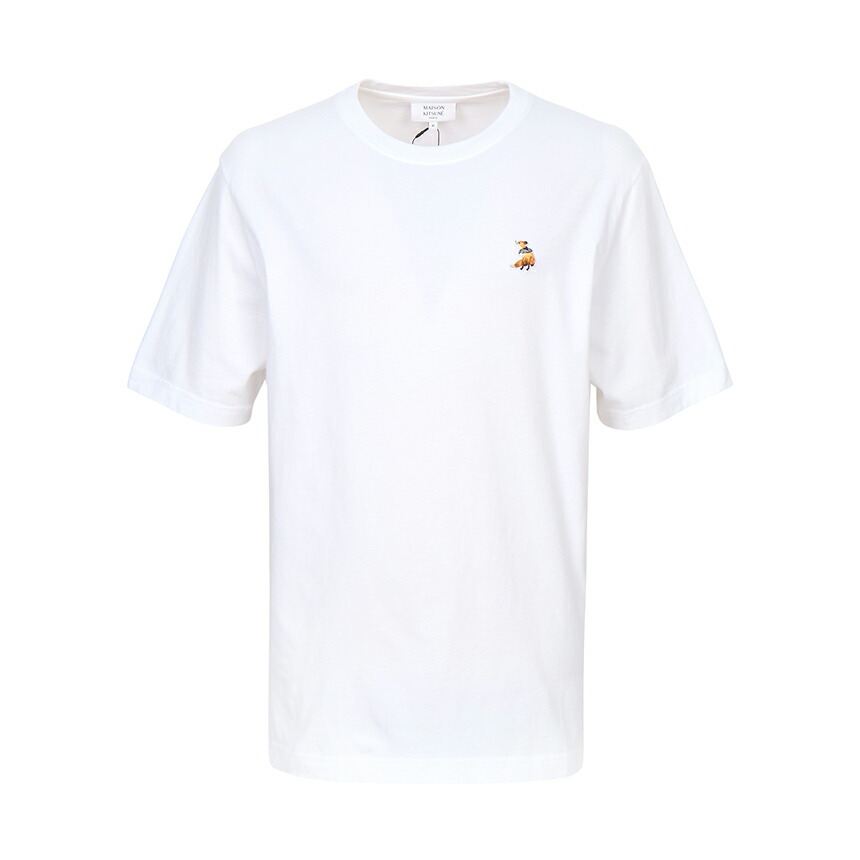 【3%オフクーポン離れ離れ中】 MAISON KITSUNE 棲み家 狐狸 メンズ 半袖プルオーバー QM00102KJ7026 P100