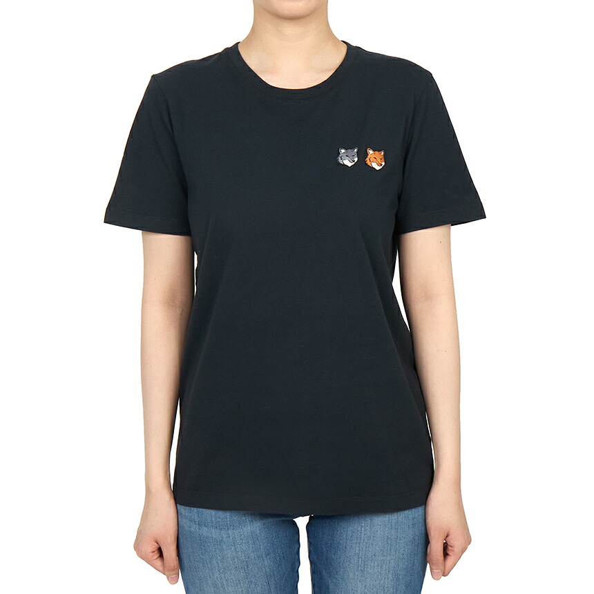 【3%オフクーポン別れ別れ中】 MAISON KITSUNE 棲み家 稲荷 レディース 半袖ティーシャツ OW011CFKJ7026 P190