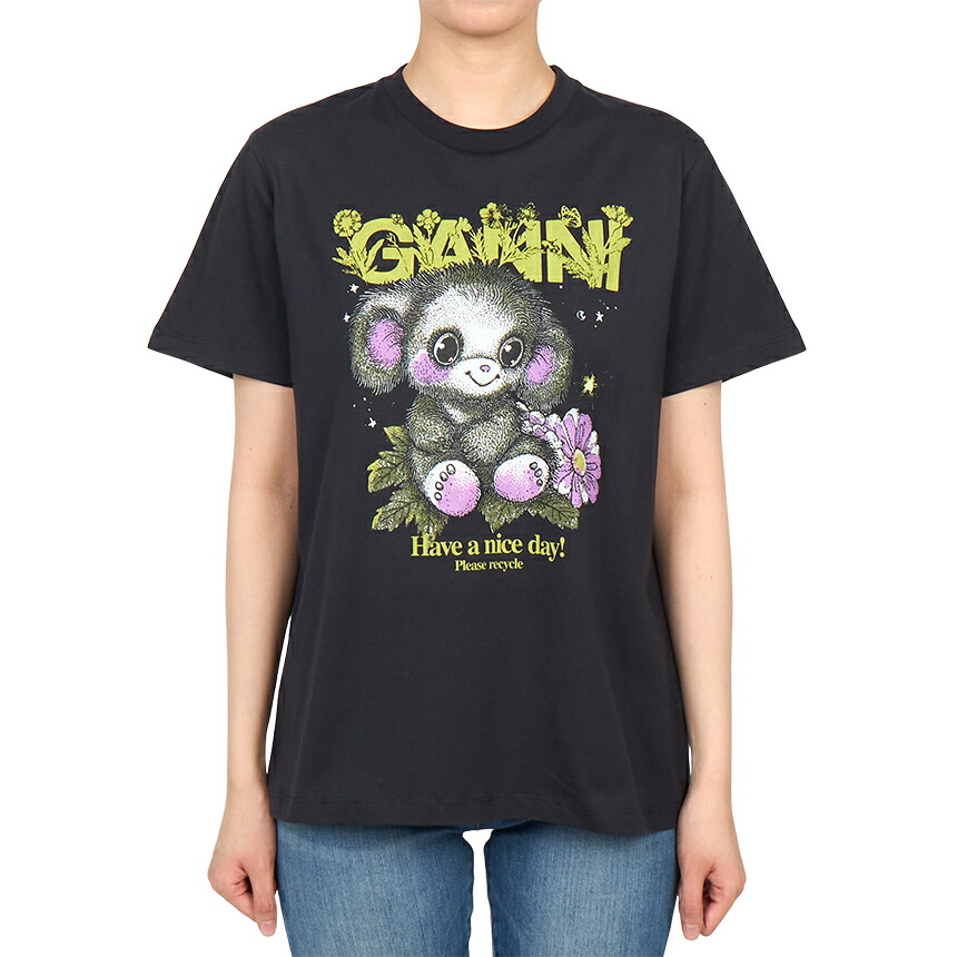 【3%オフクーポン配布中】 GANNI ガニー レディース 半袖Tシャツ A1050218 252|LUXBOY店
