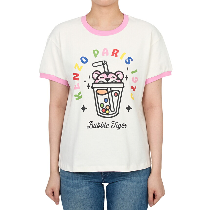 【3%オフクーポン別れ別れ中】 KENZO KIDS ケンゾーキッズ もの言う花 半袖ティーシャツ K61770 117 14A