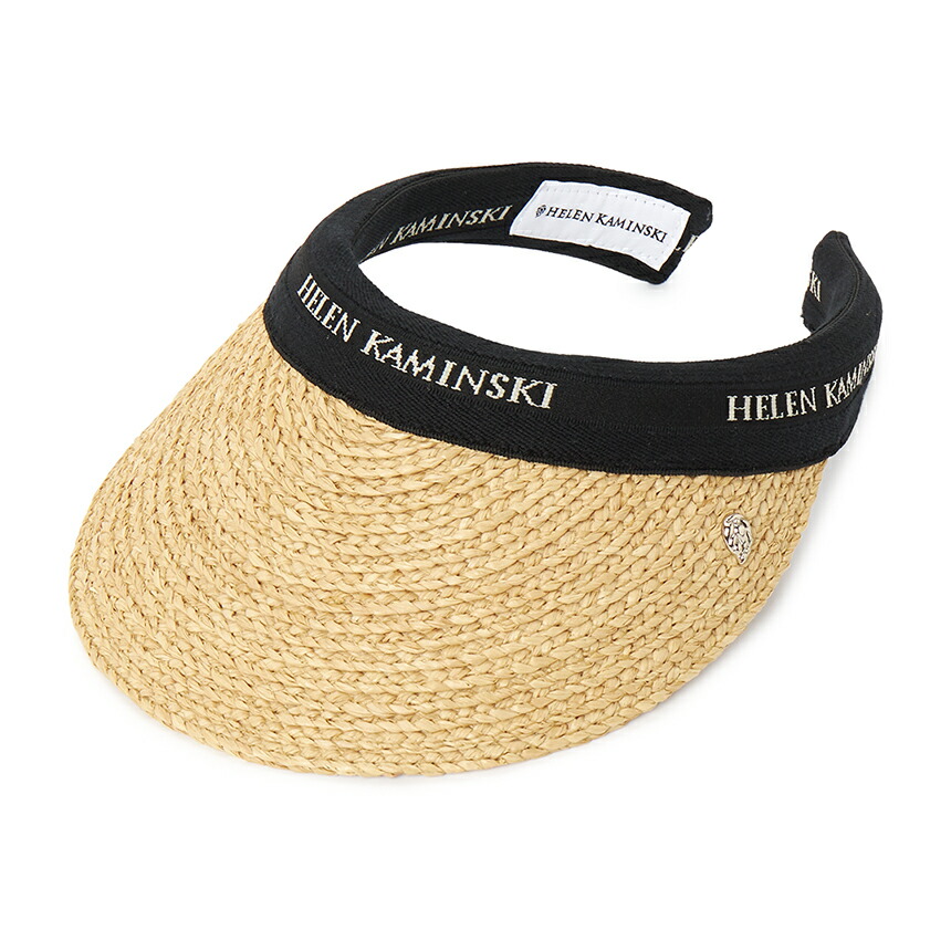 【3%オフクーポン別れ別れ中】 HELEN KAMINSKI ヘレンカミンスキー レディース かぶり笠 HAT52204 NATURAL BLACK LOGO