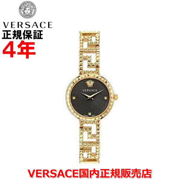 【お買い物マラソン期間中店内最大P20倍】【国内正規品】 VERSACE ヴェルサーチ ヴェルサーチェ ベルサーチ レディース 腕時計 ウォッチ グレカゴッデス GRECA GODDESS 28mm ステンレススティールブレスレット メドゥーサ ブラック文字盤 黒 VE7A00423