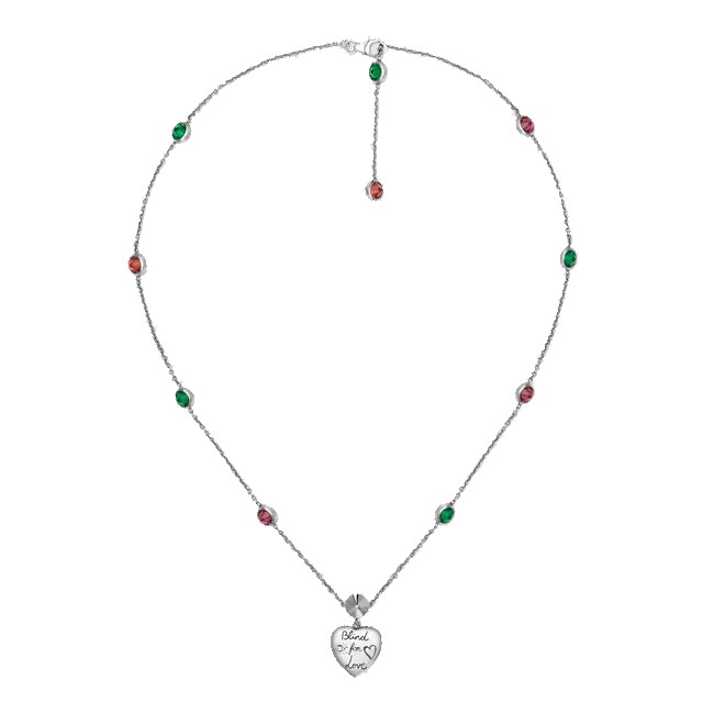 【国内正規品】 GUCCI グッチ Blind for love ブラインドフォーラブ シルバー ネックレス YBB502174001