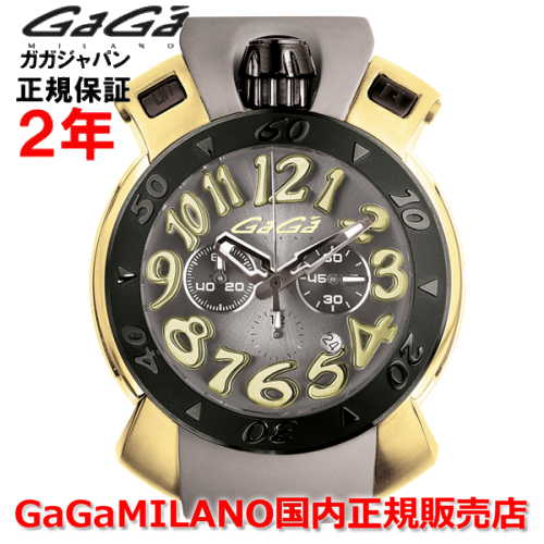 希少 Gaga Milano ガガミラノ 腕時計 ウォッチ メンズ レディース Manuale Chrono マニュアーレ クロノ 48mm 8014 01 爆売り Doutoresdaalegria Org Br