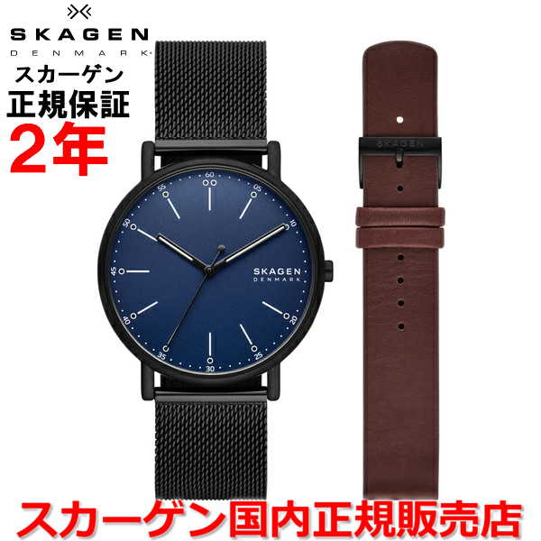 【お買い物マラソン期間中店内最大P20倍】【スペアベルト付属】【国内正規品】 SKAGEN スカーゲン 腕時計 ウォッチ メンズ SIGNATUR シグネチャー SKW6933SET