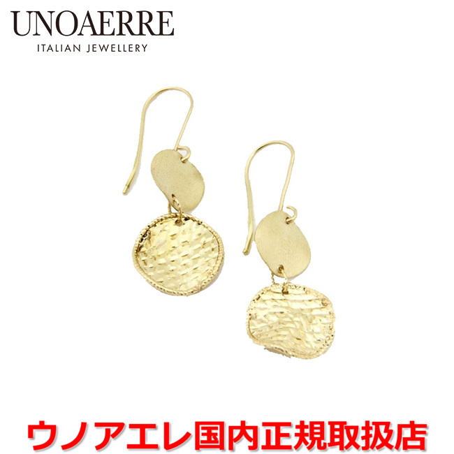 ウノアエレ K18ホワイトゴールドデザインフープピアス 30520 UNOAERRE K18ホワイトゴールドデザインフープピアス 28224