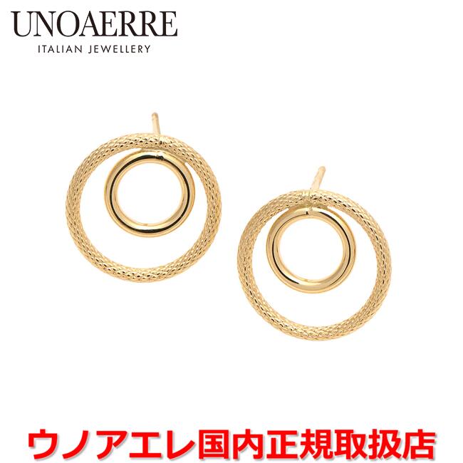 【お買い物マラソン期間中店内最大P20倍】ウノアエレ UNOAERRE K18イエローゴールド デザインピアス イタリー製 30517 【国内正規品】 ｜Jewelry＆Watch　LuxeK