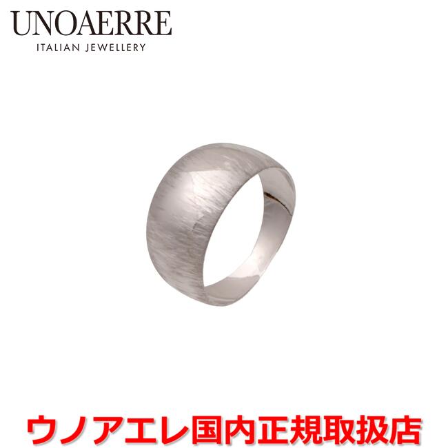 【百貨店大売り出し継続期間中店内最大限度P20倍】ウノアエレ UNOAERRE K18ホワイトゴールドデザインリング メンズ レディース 輪っか 指環 15号 イタリー製 31390 【国内置き目品】