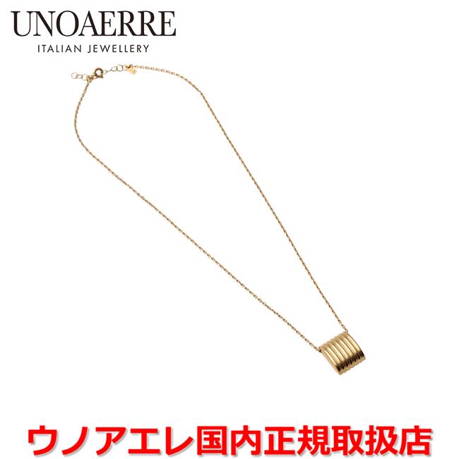 【お買い物マラソン期間中店内最大P20倍】ウノアエレ UNOAERRE K18イエローゴールド メンズ レディース デザインネックレス イタリー製 31794【国内正規品】