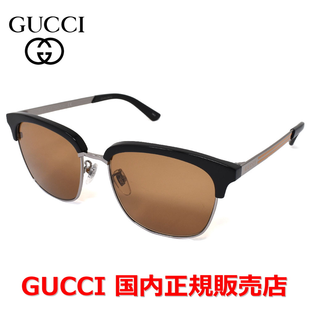 【百貨店大売り出し継続期間中店内最大限度P20倍】【国内置き目品】GUCCI グッチ GG0697S-005 黒眼鏡 かっこ良い メンズ レディース ユニ一発やる