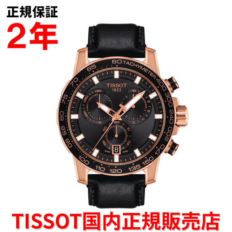 【10%OFFクーポン配布中】【国内正規品】 TISSOT ティソ チソット スーパースポーツクロノ クロノグラフ 45.5mm Supersport Chrono メンズ 腕時計 ウォッチ クオーツ 革ベルト ブラック文字盤 黒 T125.617.36.051.00 45,540円