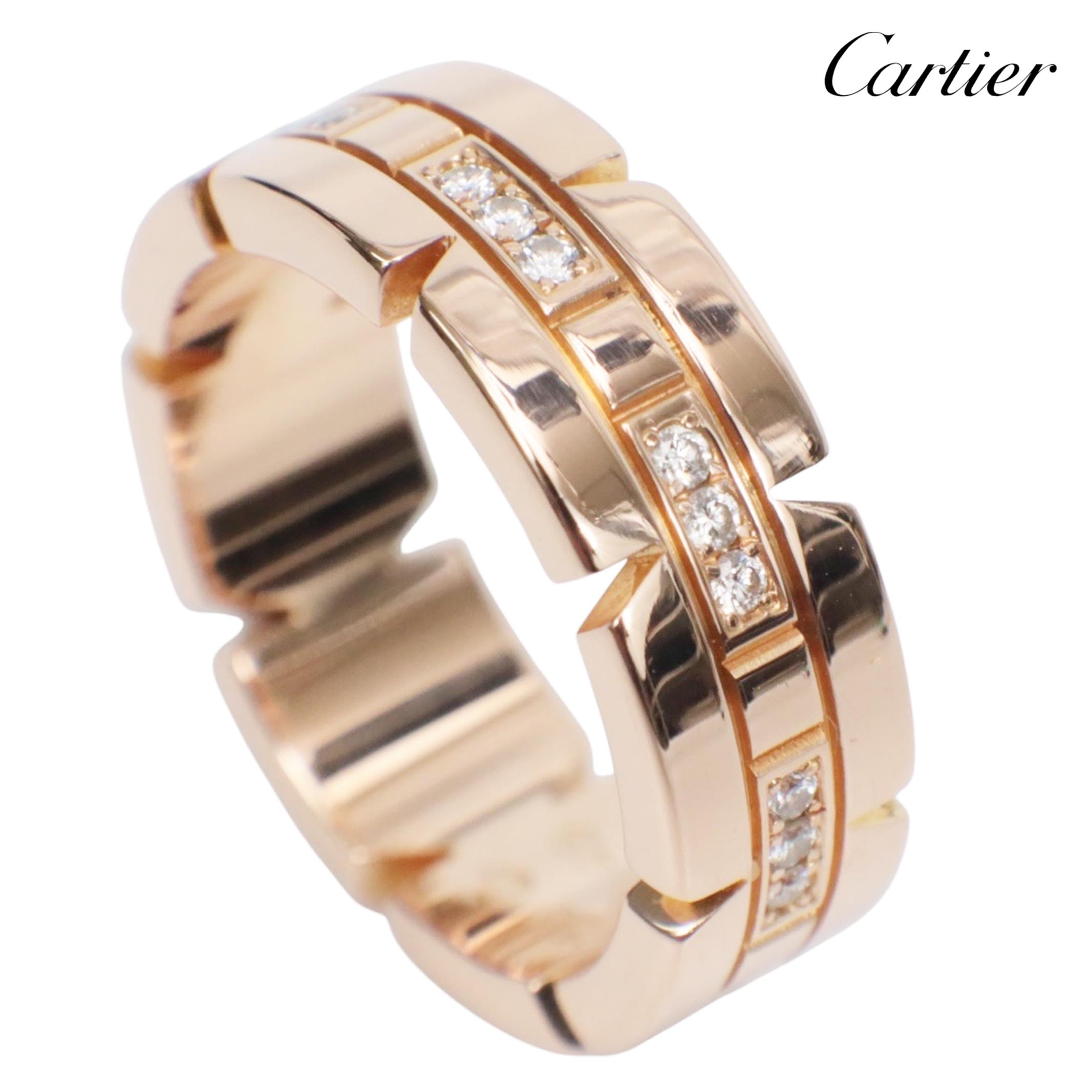 【返品OK】#49 9号 【磨き済み】Cartier カルティエ タンクフランセーズ ダイヤ 指輪 リング ピンクゴールド 【中古Aランク】｜LUXEandINKS