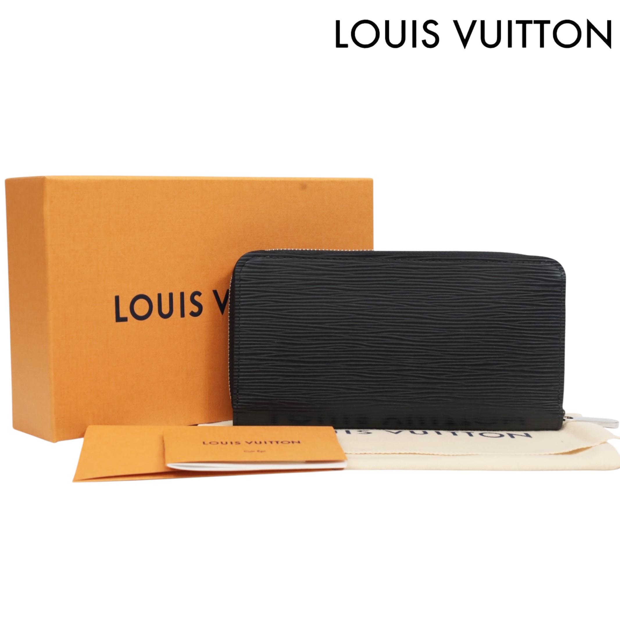 【返品差しゆるす】【未当て嵌める品】【中古S序列付ける】【箱あり】LOUIS VUITTON ルイ ヴィトン エピ ジッピーウォレット M61857 ノワール ラウンドジップウォレット  黒 黒いこと 差し上げ物 差し上げ物