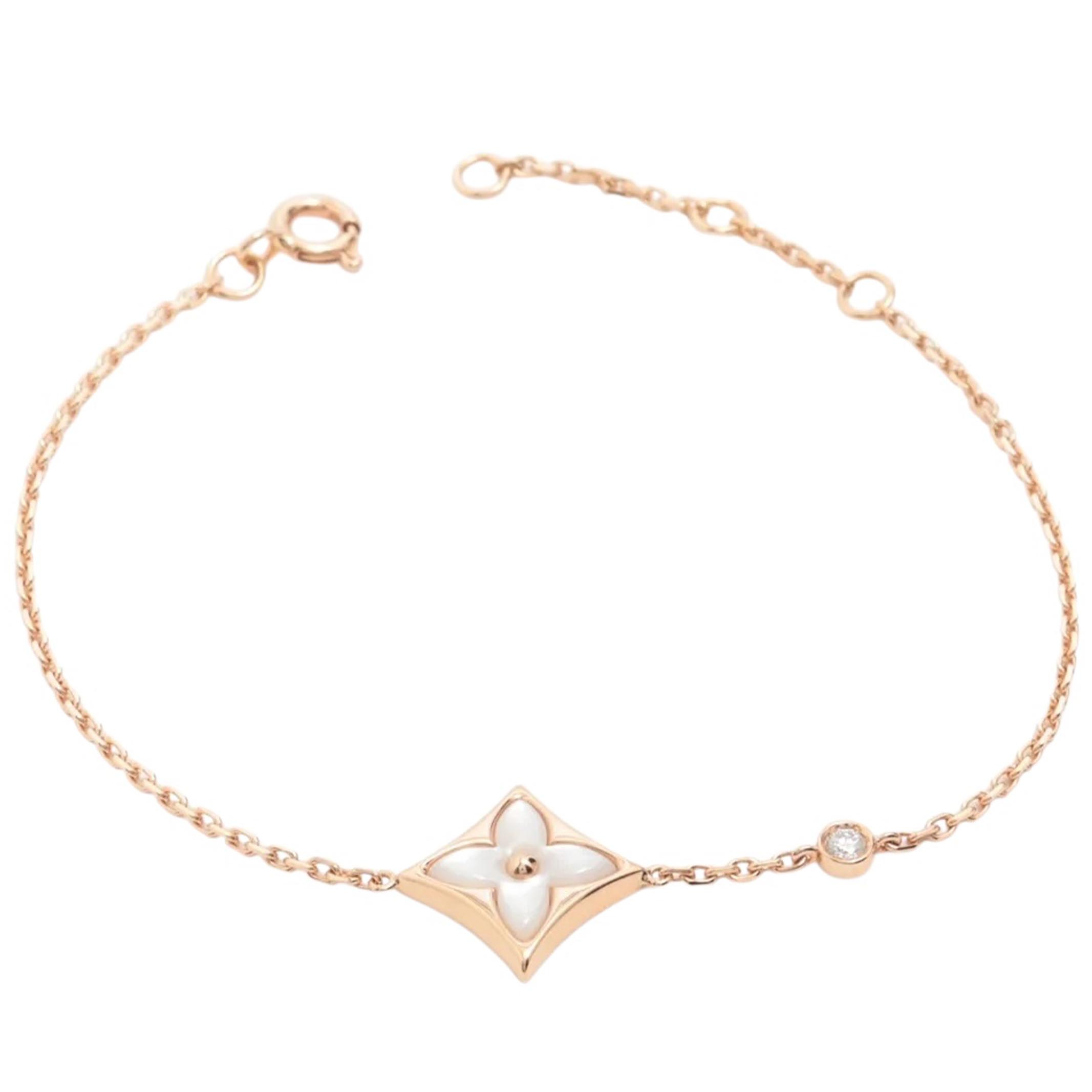 【中古ABランク】LOUIS VUITTON ルイヴィトン スターナクレ シェル ブレスレット 750(PG) ピンクゴールド3.0g I39914 QA5115ファインジュエリー K18 ブランド