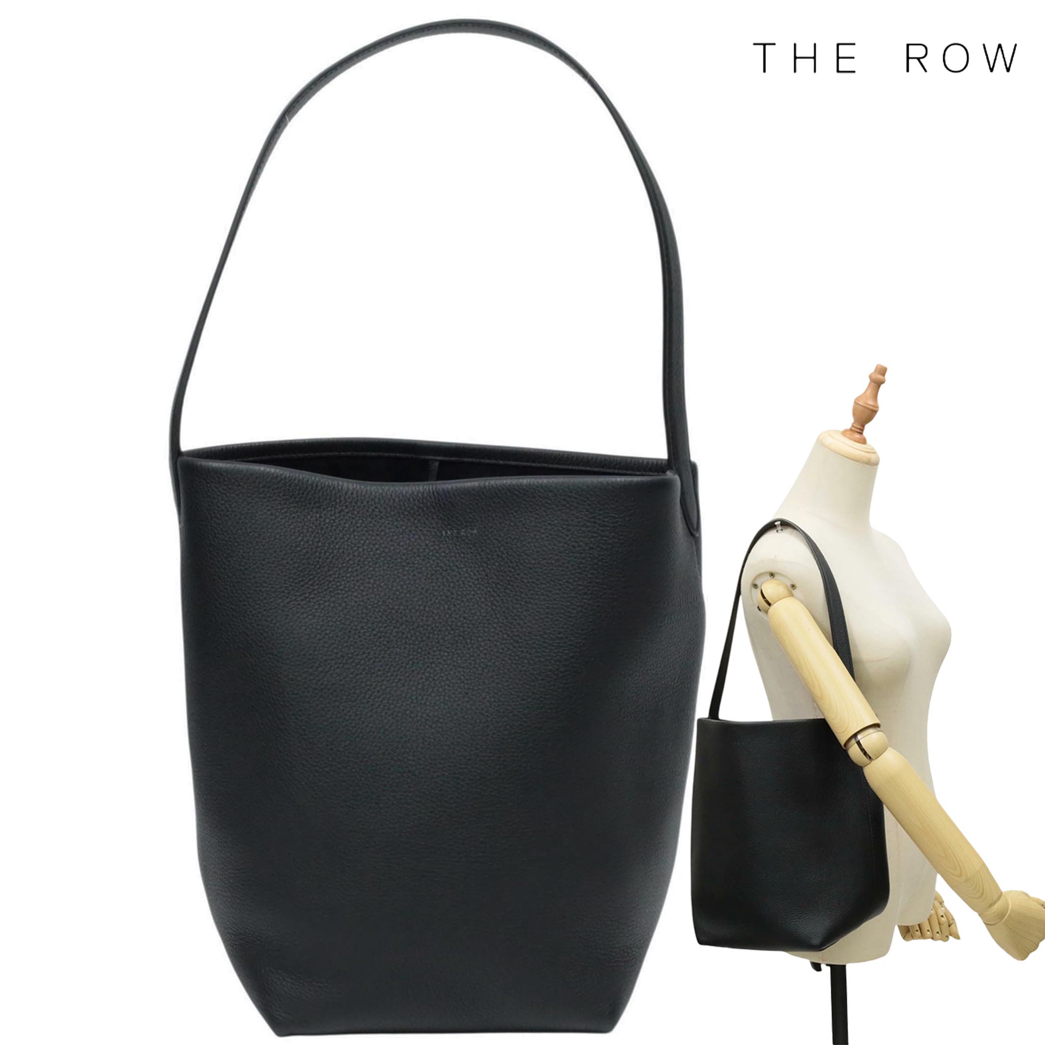 ★Ladt5 THE ROW アイボリーレザーパークトートバッグM Small N/S Park レザートートバッグ ホワイト – The Row
