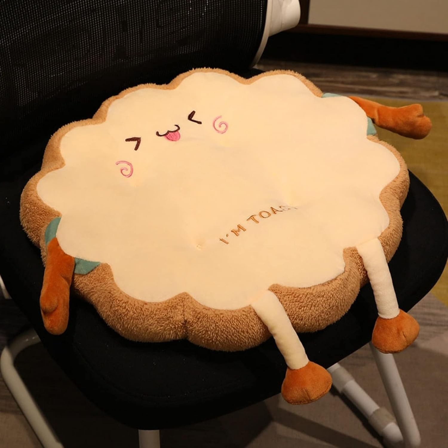 座布団 厚さ10cm 柔らかい ふわふわ お尻に優しい 高反発 フロアクッション 可愛い トースト シートクッション 在宅勤務 オフィス 読書 車 リビング 和室 保温 オールシーズン 抱き枕 クッシ