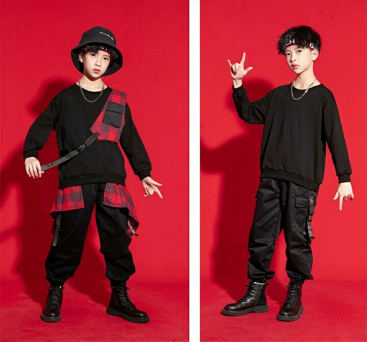 子供ダンス 女の子 ジャズダンス衣装 上下セット 男の子 ストリート ヒップホップ 演出服 韓国 ダンス 衣装 セットアップ ダンスウェア ギンガムチェックトップス カーゴパンツ おしゃれ イベント 発表会 110-170