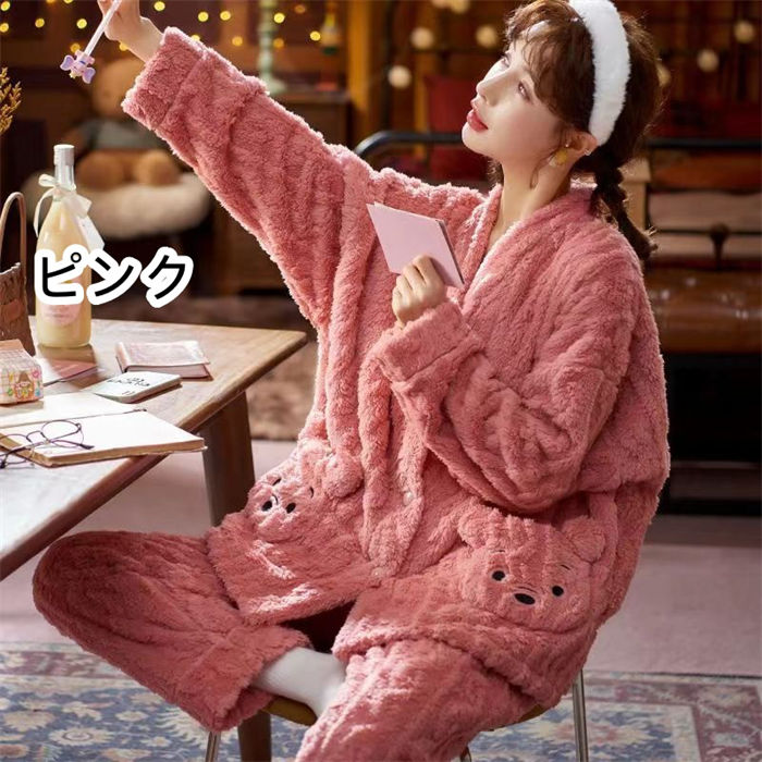 楽天市場】レディース パジャマ 上下セット ルームウェア 長袖 秋 冬