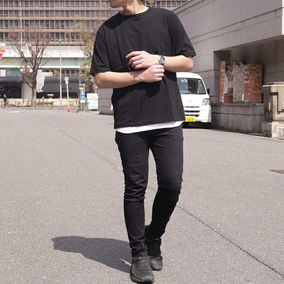 迅速な対応で商品をお届け致します Tシャツ 半袖 アンサンブル メンズ メンズtシャツ トップス インナー レイヤード 重ね着 無地 ユニセックス 黒 白 M L M Artpassions Ch