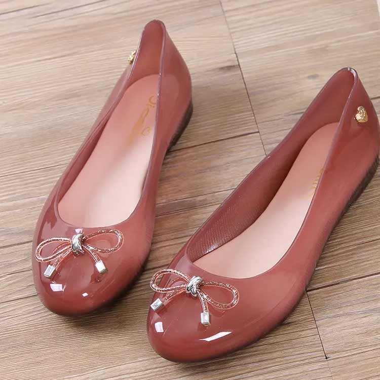 レインバレエシューズ ブラック ピンク 雨 レディース グレー バレエパンプス ぺたんこ