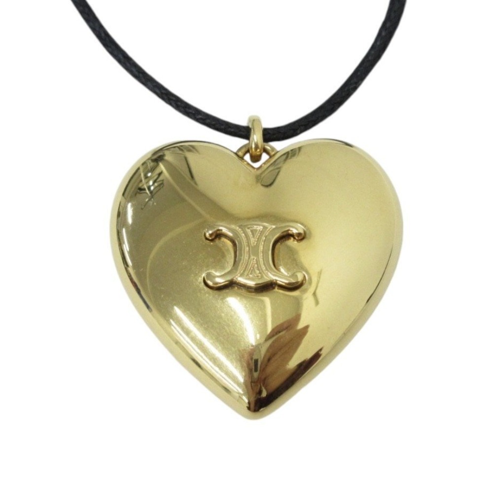 CELINE Coeur Celine ネックレス Celine Cœur Triomphe Necklace In Brass With Gold Finish And