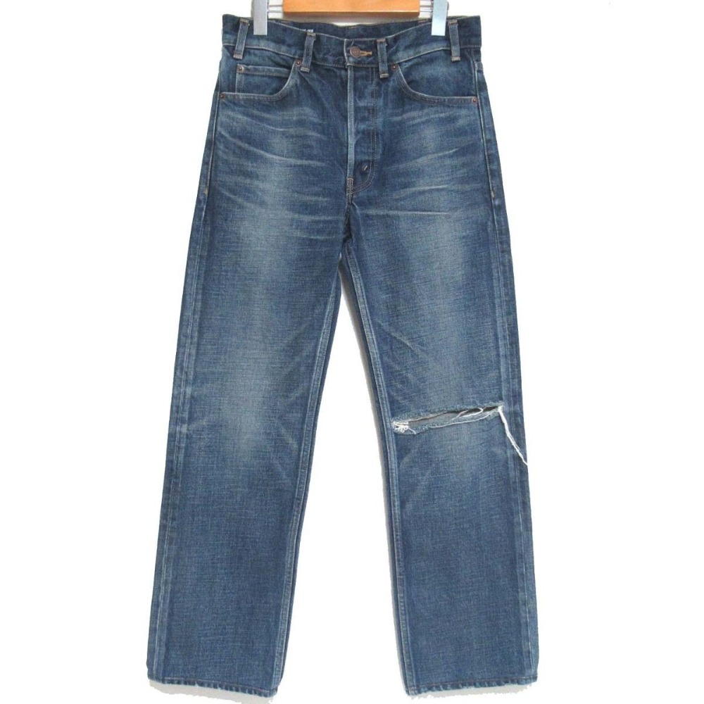 【原価ぶっ壊し割引】CELINE 半袖デニム CELINE | FLARED SERGE DENIM JEANS IN VALENTINE WASH ジーンズ