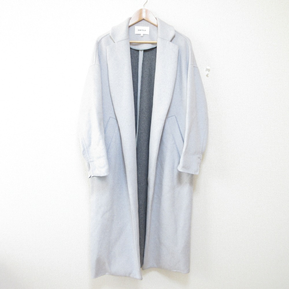 ENFOLDエンフォルド　 ウール　チェスター　ロングコート　 36 美品 36サイズ】エンフォルド(ENFOLD) ロングコート チェスターコート