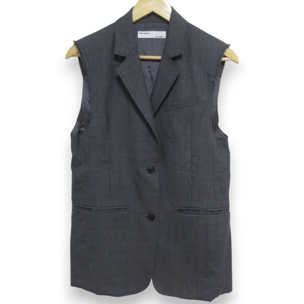 美品 22AW yori ヨリ プードルフードジレ ボア ベスト YR2225