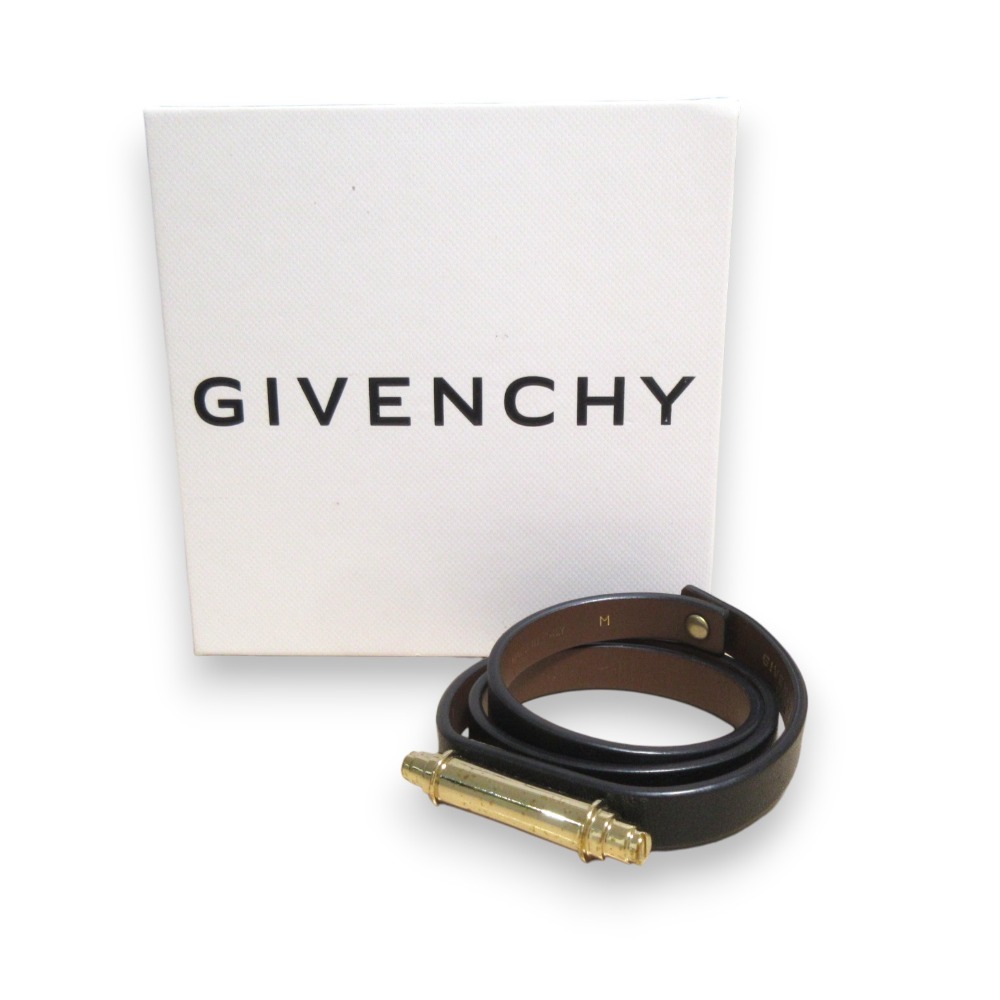 楽天市場】◇美品◇ ジバンシー GIVENCHY レザー ブレスレット 黒