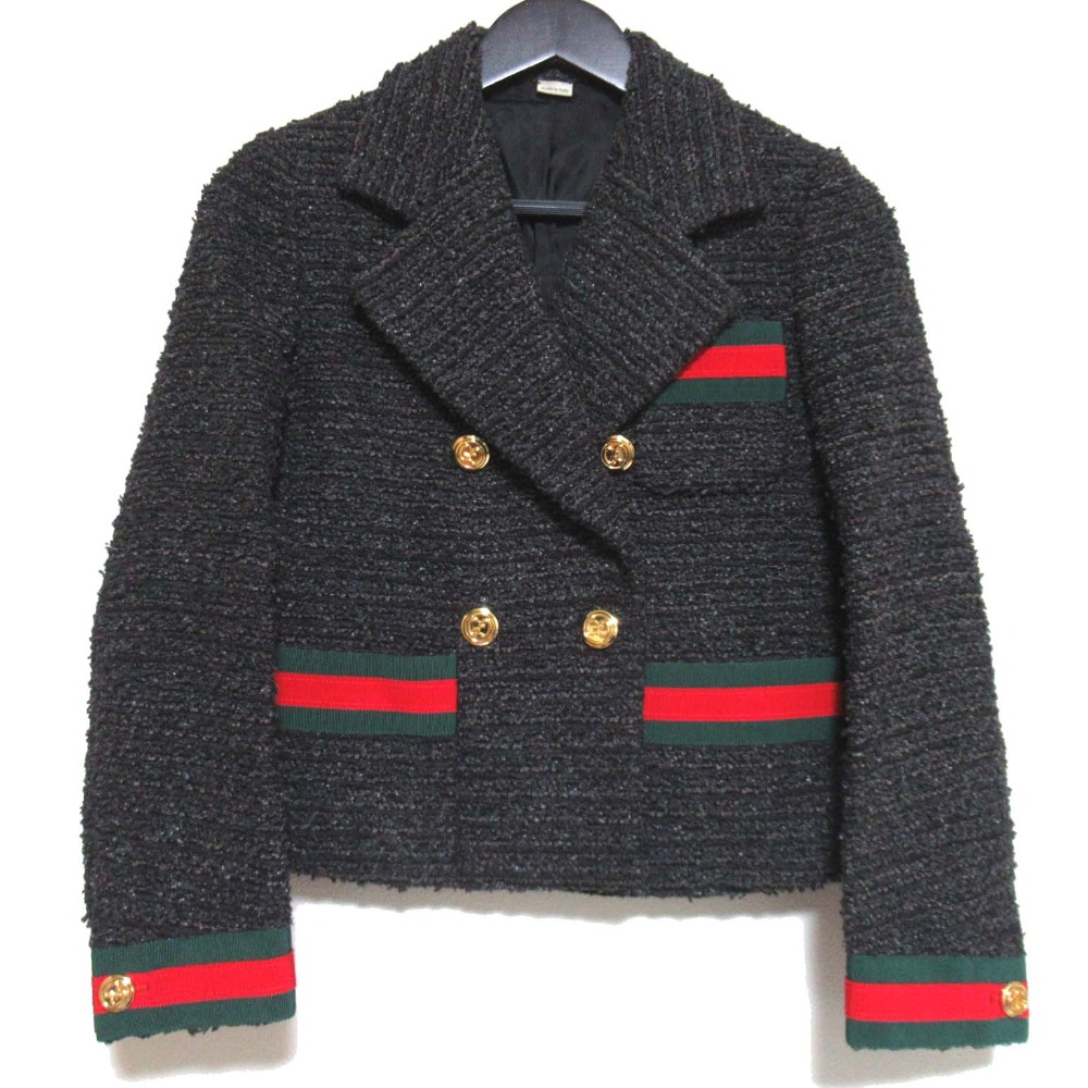 *【美品】GUCCI レディースジャケット　サイズ44* GUCCI グッチ マルチカラー 44サイズ テーラード アパレル