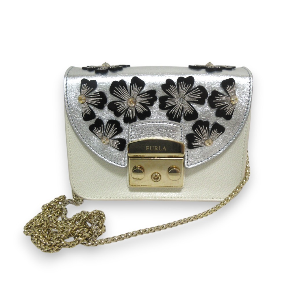 良品 4602 FURLA フルラ メトロポリス チェーン ショルダーポーチ 良品 4602 FURLA フルラ メトロポリス チェーン ショルダーポーチ