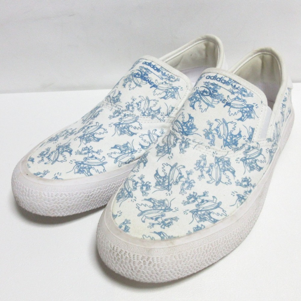 【エントリーポイント10倍】【中古】 良品 adidas アディダス×ディズニー コラボ グーフィー 3MC SLIP スリーエムシースリップ スリッポン FV9888 26.5cm ホワイト メンズ Luxs ブランド古着のリュクス画像