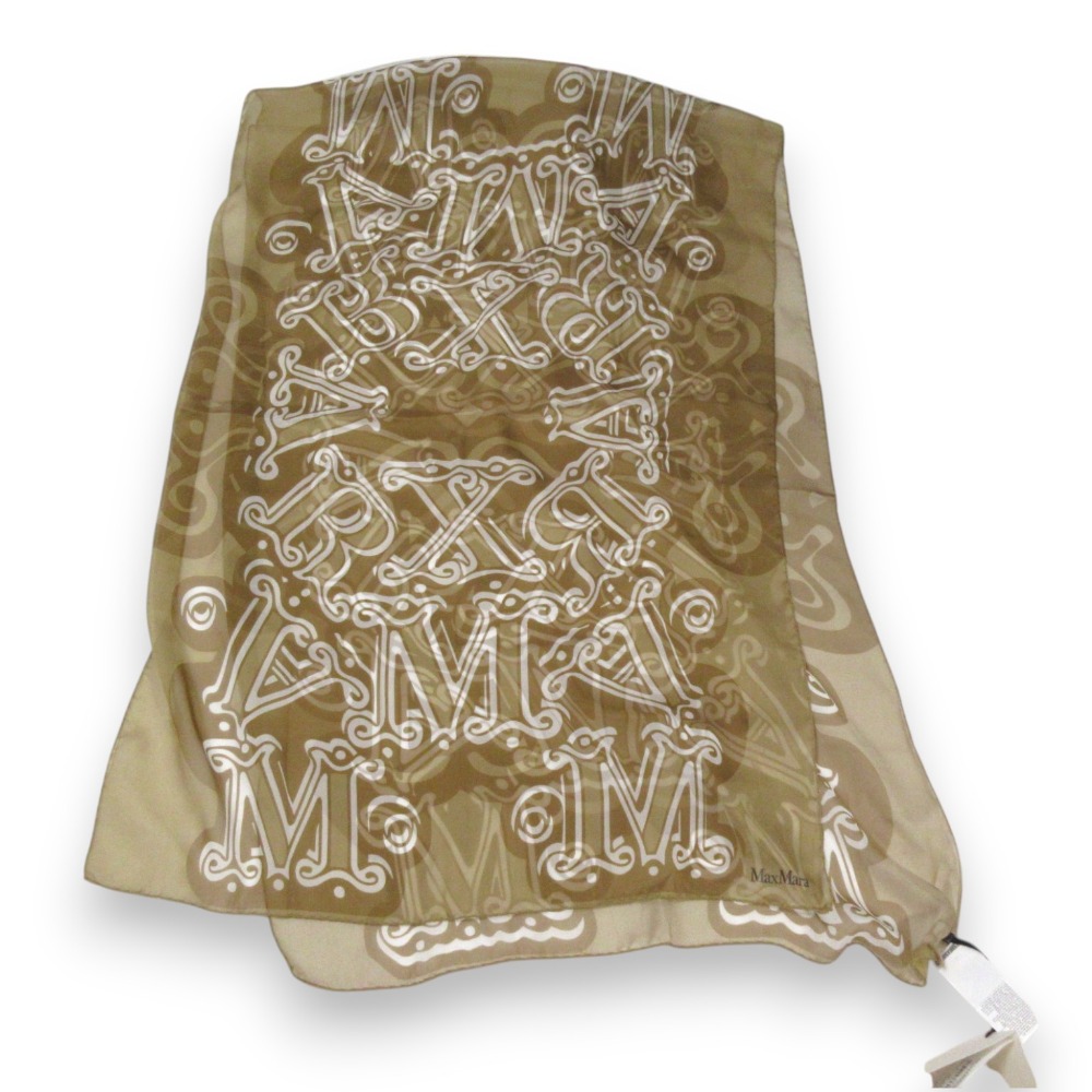楽天市場】マックスマーラ スカーフ シルク100％ ベージュ ロゴ
