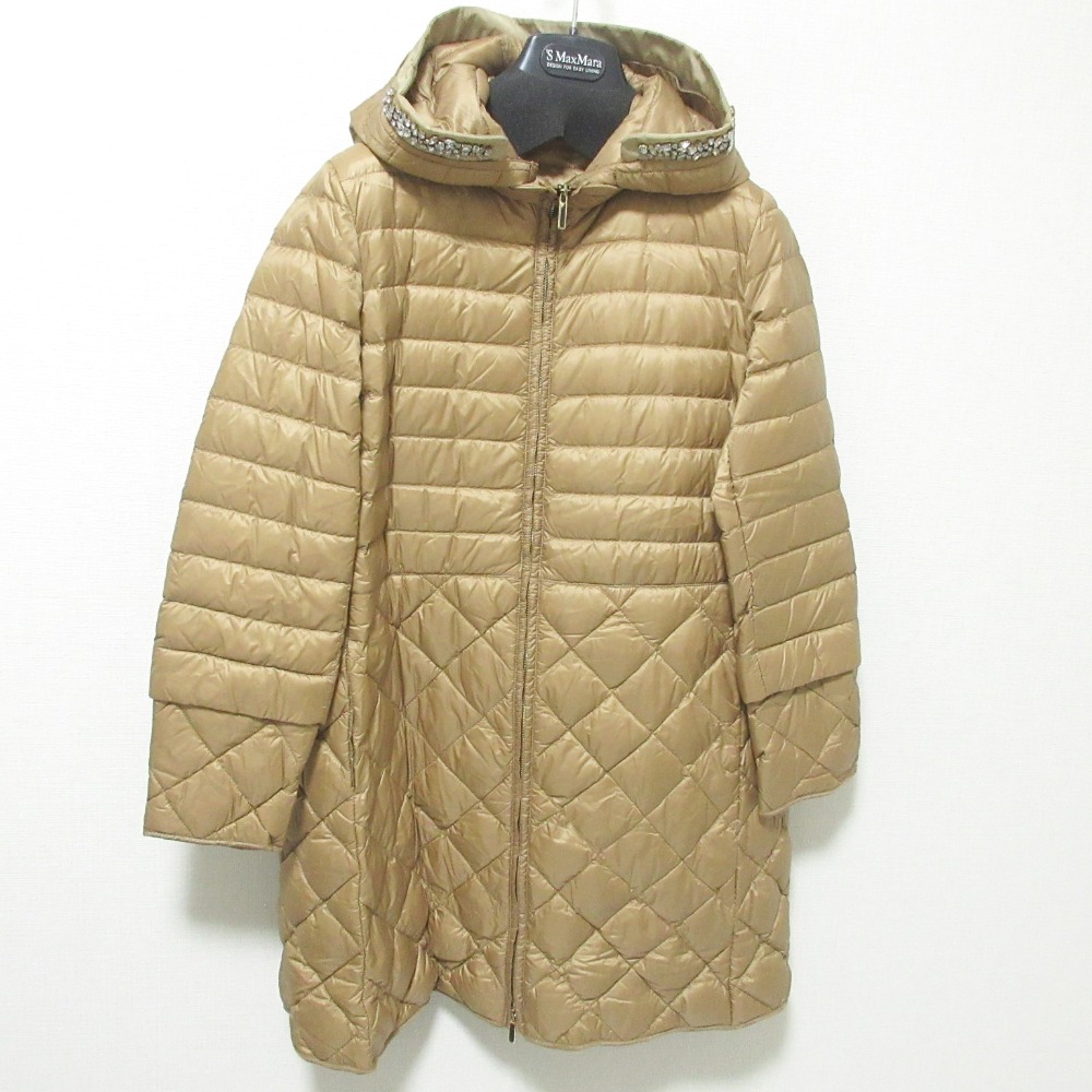 エスマックスマーラ　TheCube リバーシブルコート　42　ファー袖 ベルト付 Max Mara（マックスマーラ） Max Mara The Cube ザ・キューブ ダウン