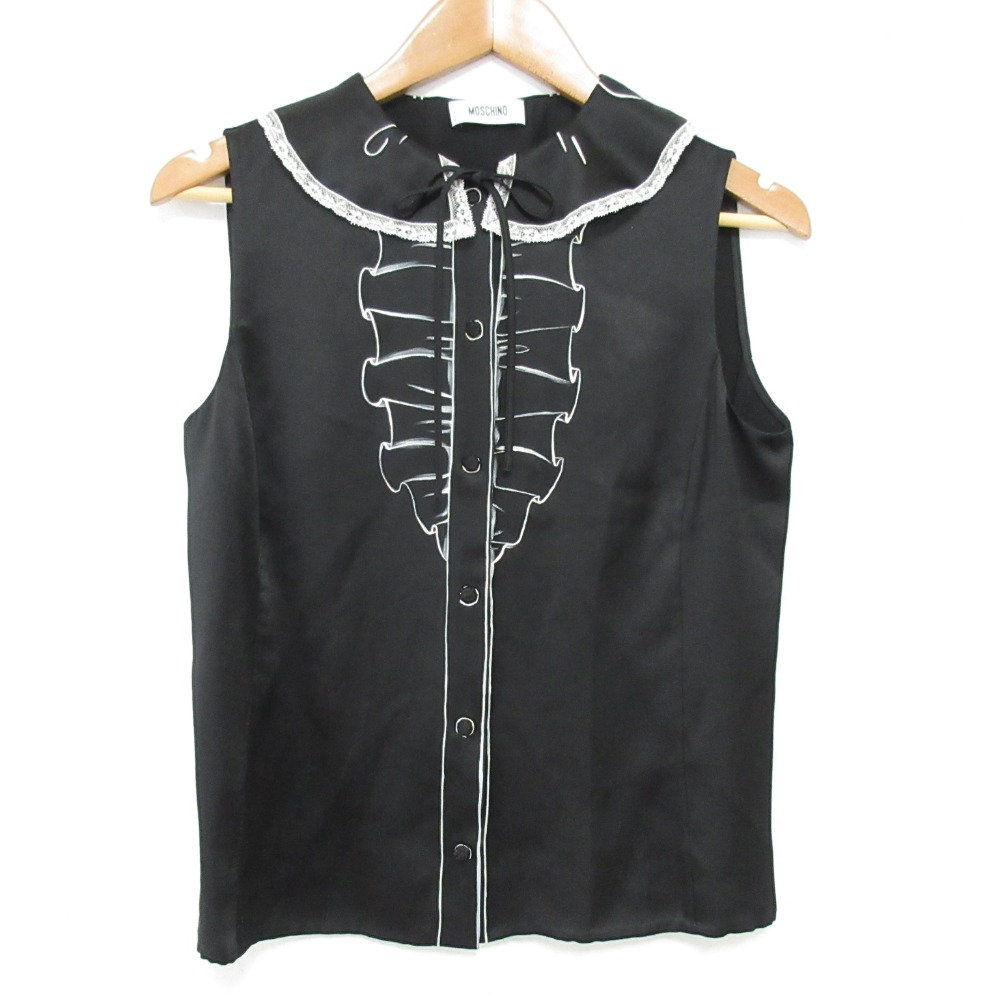 MOSCHINO モスキーノ ブラウス レディース 【古着】【中古】 楽天市場】MOSCHINO モスキーノブラウス レディース 40(M位) 黒【中古