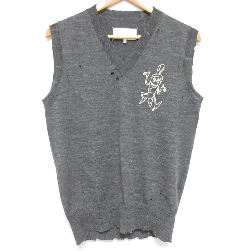 【美品】MM6 Maison Margiela PVCベスト MM6 Maison Margiela マルチポケット ジップベスト | ブラック