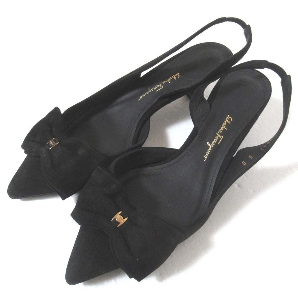 Salvatore Ferragamo＊パテントレザーリボンサンダル ミュール Salvatore Ferragamo＊パテントレザーリボンサンダル ミュール