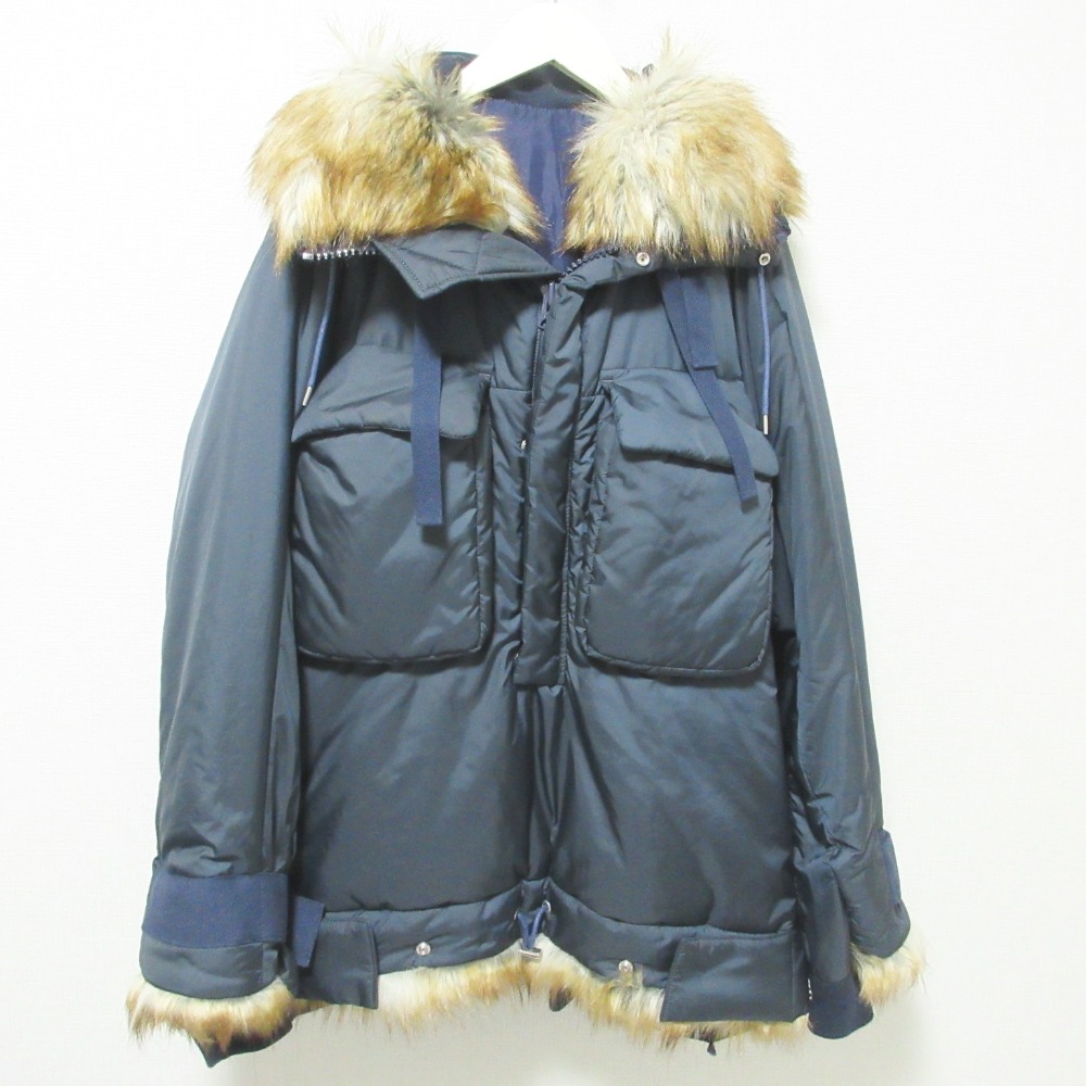 sacai ミリタリーフーデッドジャケット ブルゾン フード 取り外し可 sacai ミリタリーフーデッドジャケット ブルゾン フード 取り外し可