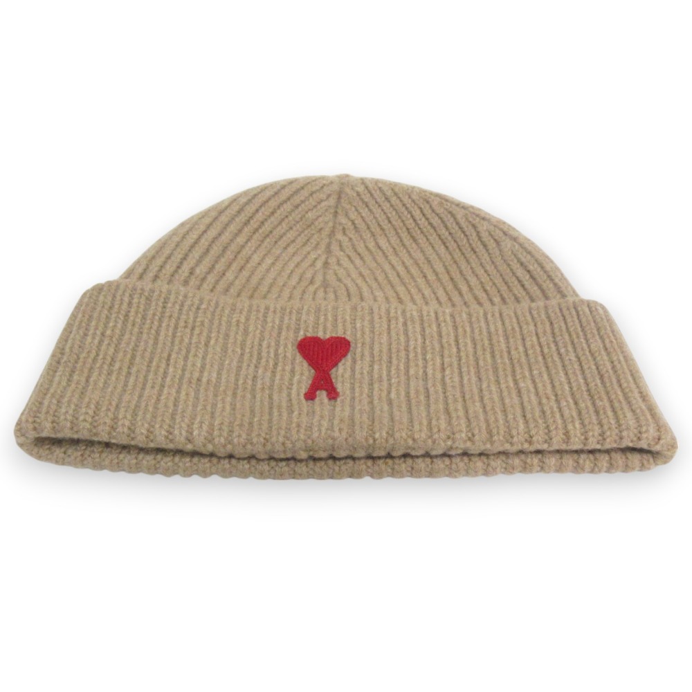 ★送料/関税込★AMI PARISハートロゴ ウールビーニー AMI HEART LOGO WOOL BEANIE アミパリス ハート ロゴ ニット帽