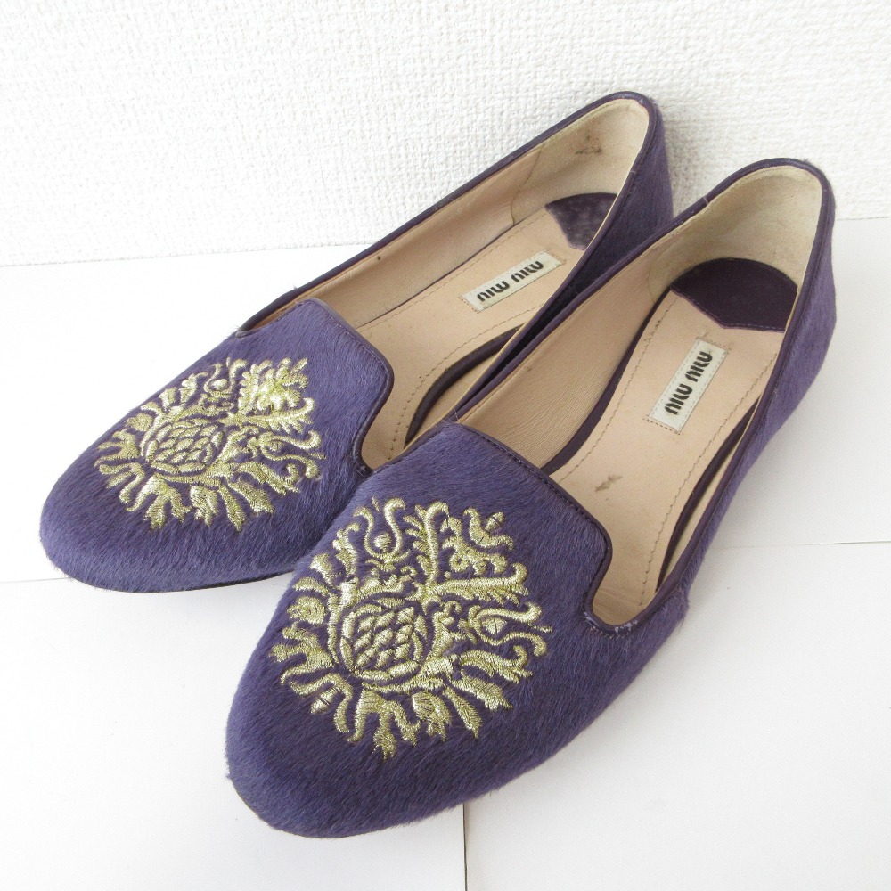 miu miu スパンコールパンプス MIU MIU - ミュウミュウ MIUMIU スパンコール カモフラ柄
