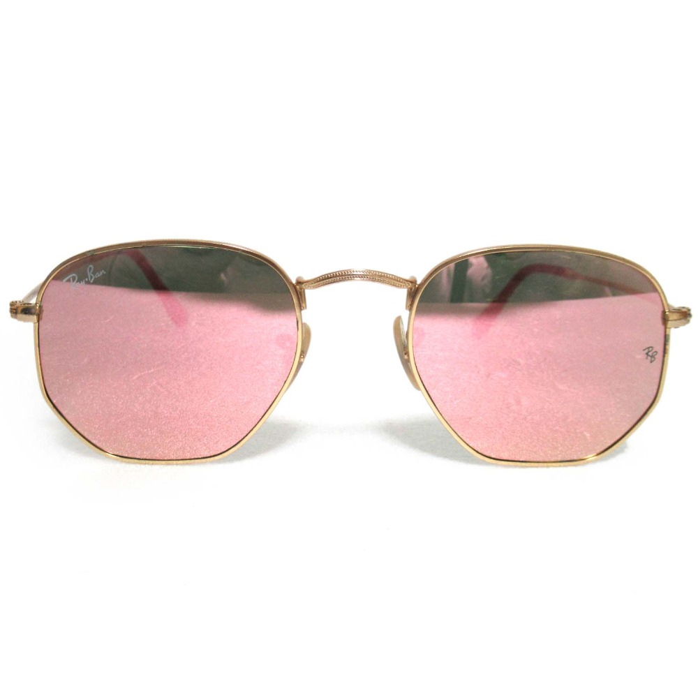 Ray-Ban ローズピンクレンズ ゴールドフレーム サングラス(六角形) レイバン公式ストア】 Ray-Ban® HEXAGONAL FLAT LENSES